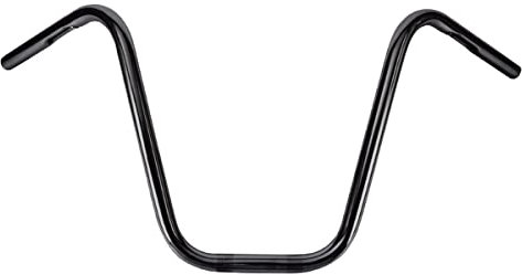 Burly Brand Guidon à bas étroit pour Harley Davidson et la plupart des motos - Hauteur 40,6 cm - Finition noire