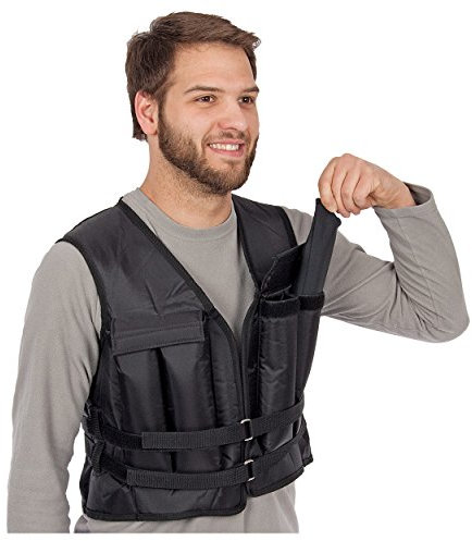 Sport-Tec Gewichtsweste Standard Trainingsweste Laufweste mit 9 Gewichtssäckchen, Fitnessweste, 10 kg