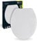 SITZPLATZ® WC-Sitz mit Absenkautomatik Siena in Manhattan, antibakterieller Duroplast Toilettensitz, Schnellbefestigung, in universaler O Form, ovale Klobrille und Klodeckel, Manhattan-Grau, 40049