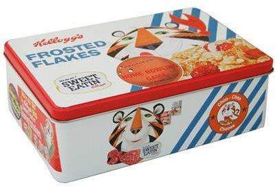 Carousel Home Kelloggs Cereal Frosted Flakes Rectangular Cake/Cookie Tin - Striped