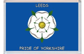 Leeds - Pride of Yorkshire County Flag - Jumbo Fridge Magnet