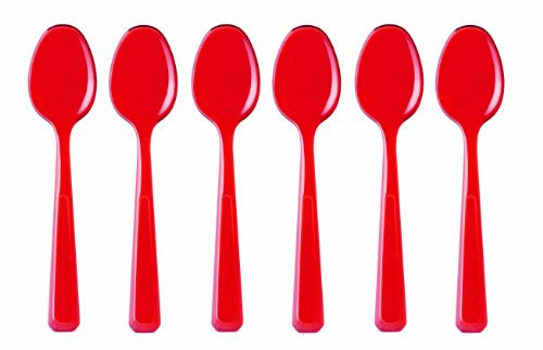 Fratelli Guzzini Belle Epoque Set 6 Cucchiaini, Rosso