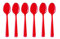 Fratelli Guzzini Belle Epoque Set 6 Cucchiaini, Rosso