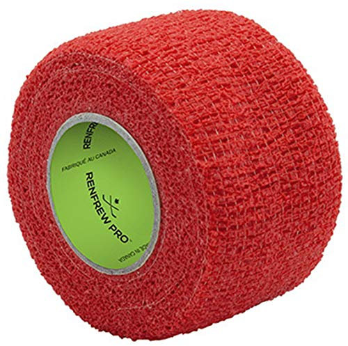 Renfrew Stretchrap Grip Tape Scapa Hockeyschläger, 1 Rolle (3,8 cm/6 m, rot)