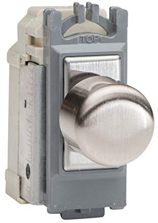 Varilight 2-Way V-Dim Dimmer for HF Ballasts/LED Drivers requiring 1-10V DC Input (1 Grid Space) Steel