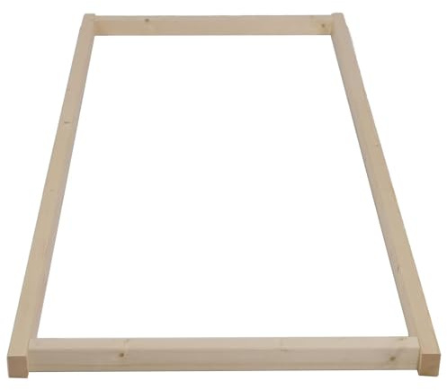 TUGA - Holztech Auflagerrahmen für Rollroste 90 x 210 cm für alle Betten ohne Auflagerrahmen Palettenbett Naturholz Rahmenholz