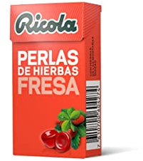 Ricola - Perlas de Hierbas Fresa y Menta sin azúcares - 25 g