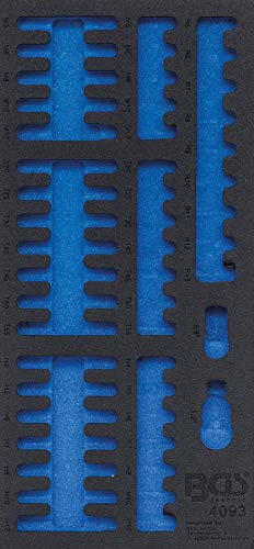 BGS 4093-1 | Werkstattwageneinlage 1/3 | leer | für Art. 4093 | Hartschaum | Länge 408 mm | Breite 189 mm | Höhe 32 mm | geeignet für alle BGS Werkstattwagen