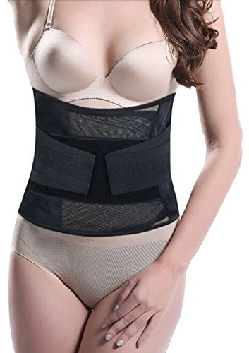 Andux Zone Extralanger Schlankheitsgürtel Bauchweggürtel Schwitzgürtel/Bauchband Gurt für Männer Frauen SS-SFD01 (schwarz)