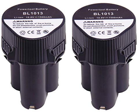 FengWings® 2X BL1013 Batterie 10.8V 1.5Ah, Compatible avec Makita 10.8V Batterie BL1014 194550-6 194551-4 / DF030 JV100 TW100 DF330D MR051 HP330 HP330D HP330W HP330DWE