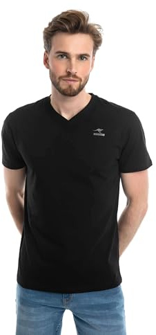 ROADSIGN australia Herren T-Shirt mit V-Ausschnitt, 100% Baumwolle (2-er Pack)
