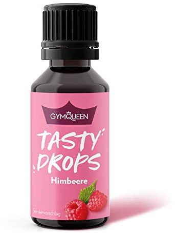 GymQueen Tasty Drops, Himbeere, 30 ml | Kalorienfrei, zucker- und fettfrei, vegan, hochkonzentriert, ideal für Quark, Porridge und Getränke