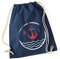 Autiga Turnbeutel Anker Vintage Retro Hipster Beutel Tasche Jutebeutel Gymsac navy unisize