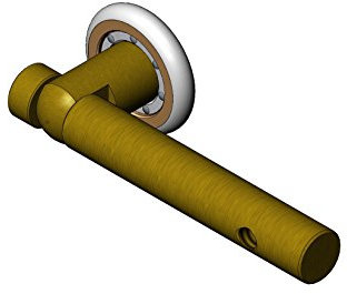 Cuscinetti box doccia VR - N° 1 pezzo Ricambio doccia cuscinetto 19x3.75x19.4 con Perno laterale 8x55.6 foro M4 trasversale