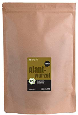 Wohltuer Bio Alantwurzel geschnitten | Alantwurzel-Tee | Kräutertee Alant | Helenenkraut | Alanttee in geprüfter Bio-Qualität 300g