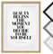 Bild mit Rahmen - Be Yourself Coco Chanel - Rahmenfarbe Eiche, 70 x 50 cm