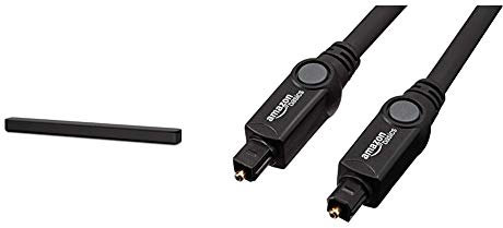 Sony HT-SF150 Sound Wall Mount Soundbar, Bluetooth Black & Amazon Basics 1.8m Optical Cable, Black