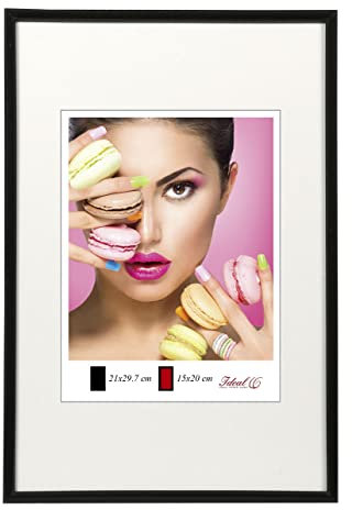 IDEAL TREND Photo Style Kunststoff Bilderrahmen Fotorahmen Wanddeko Collage Foto Poster: Farbe: Schwarz | Format: 30x45
