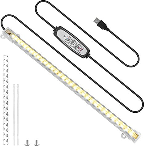 Sondiko LED Grow Light para Plantas de Interior, Lampara Plantas de Espectro Completo con Temporizador de Encendido y Apagado Automático de 3/9/12 Horas para Plantas y Verduras de Invernadero