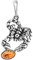 ANDANTE Premium Collection - Echter OSTSEE Bernstein Kettenanhänger in 925 Sterling Silber STERNZEICHEN ** Skorpion ** Zertifiziert - Gold des MEERES - Farbe COGNAC