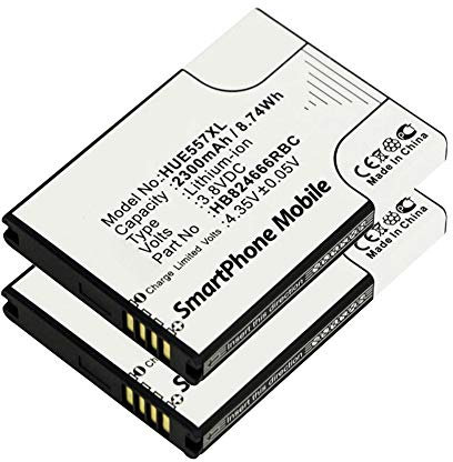subtel, Batería para Router y Puntos de Acceso WiFi Compatible con Huawei E5785, 501HW, 502HW (2300mAh, 3.8V) 2X Batería de Repuesto HB824666RBC, HWBBJ1