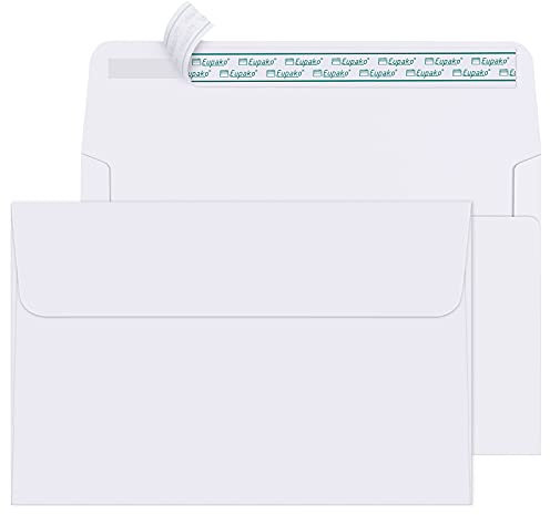 Eupako A9 Briefumschläge Sefl Seal 250 Stück, weiße Einladungsumschläge für Fotos, Einladungen, Ankündigungen, Hochzeit, Babyparty, 14 x 21 cm