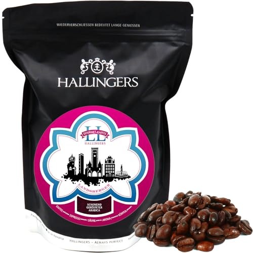 Hallingers Genuss Manufaktur Edel-Kaffee Geschenk - schonend langzeitgeröstet bei niederen Temperaturen No. LL - Landsberg, Geschenkidee für Frauen Männer
