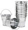 LATERN 12 Pièces Mini Pots de Fleurs Suspendus en Métal, 6cm Pots de Fleurs Seau à Fleurs Suspendu avec Poignée Amovible pour Balcon Clôture Jardin Décoration D'intérieur (Argent)