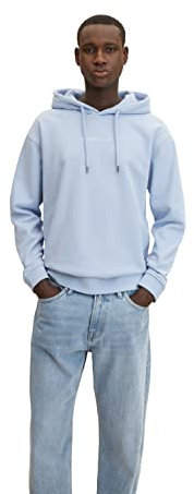 TOM TAILOR Denim Herren 1033580 Hoodie Sweatshirt Mit Kleinem Logo-Print, 11486 - Brunnera Blue, XL EU