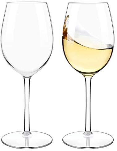 COOKY.D 530 ML Verre à Vin Rouge Plastique Tritan Grands Gobelets pour Fête, Restaurant, Mariage, Lavable au Lave-vaisselle, Lot de 2