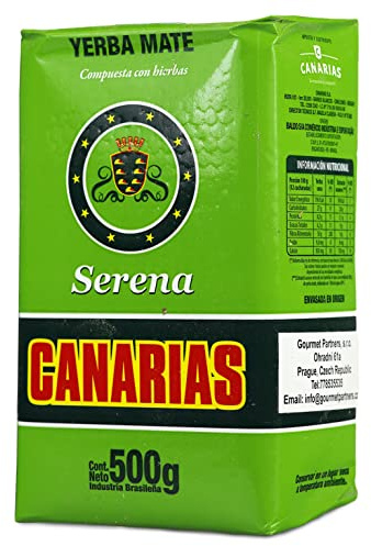 Canarias Yerba Mate Tè Serena 500g + Campione Regalo (40g):Ricco di antiossidanti e vitamine, accelera il metabolismo, senza zucchero | Uruguay