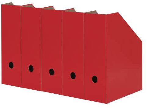 Landré Stehsammler A4, aus stabilem Karton 10,5cm breit, rot, 5 Stück