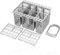 IZSOHHOME Dishwasher Cutlery Basket, Dishwasher Rack Compatible with Hotpoint Dishwasher 99673-8729, C00257140, C00386607