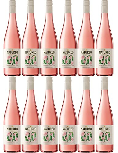 Miguel Torres Natureo Free Rosado Roséwein alkoholfrei Wein halbtrocken Spanien I Visando Paket (12 Flaschen)