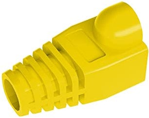 VIVOCH 50 Pcs Cat5 Cat5E Cat6 Strain Relief Boot, RJ45 Plug Connector Cover Modular Network Plug Cap Cable Connector Boots, Yellow