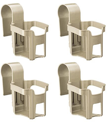 4 Pièces Porte Gobelet Piscine, Accessoires Piscine Hors Sol, Porte Verre Piscine, Bar de Piscine, Accessoire Piscine Exterieur Plateau Flottant Jacuzzi SPA Bière Jus Gobelet Fête Bouées (Carré Beige)