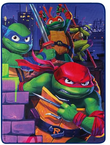 Northwest Teenage Mutant Ninja Turtles Micro Raschel Überwurfdecke, 116,8 x 152,4 cm, Mayhem Rules