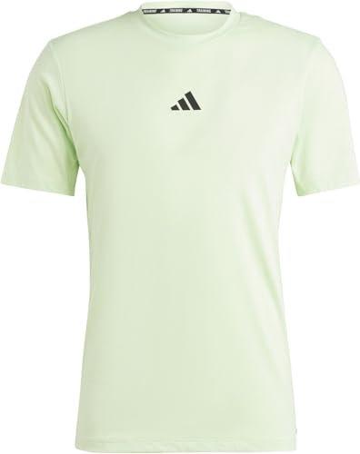 adidas Herren Workout Logo Tee T-Shirt, semi Green Spark/Black, XXL