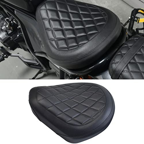 Midimttop Motorrad Sitz Front Driver Hinten Passagier Leder Kissen Pad Motocross Replacement for Rebel CMX 1100 CMX1100 Zubehör 2021 2022 2023 2024 (Vordersitz – Schwarz)