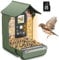 Cozion Vogelhaus mit Kamera Vogelfutterhaus: 1080P HD Aufnahmen von Vögeln, Automatische Video und Fotoaufnahme, Ideale Futterstation für Wildvögel, Gartenhäuschen für Vogelliebhaber