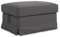 MASTERS OF COVERS Hockerbezug Kompatibel mit IKEA Ektorp Hocker, Ersatzbezug, Handgefertigt, 100% Baumwolle, 82 x 62 x 44 cm (Dunkelgrau, Baumwolle)