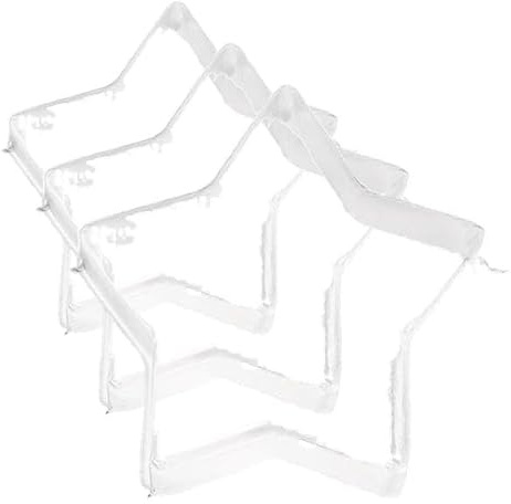 Rayher Gießform Stern, 9 cm ø, Tiefe 3,5 cm, Material PET, zum Ausgießen mit Kreativ-Beton, Schmuck-Beton, Raysin-Gießpulver, Wachs, Schokolade, Betongießform, 36049000 (Packung mit 3)