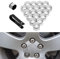 YSOLDA Auto Radschraubenkappen für Suzuki Swift Grand Vitara Sx4, Radbolzen Radmutterkappe Radschrauben Kappen Radmuttern Nut Abdeckkappe Schraubenabdeckung,A/Silver-B/19mm