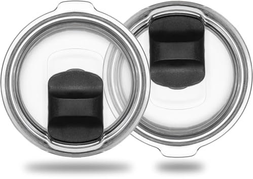 ZVJV Premium 30 oz Tumbler Lid, Replacement Lids Compatible for YETI 30 oz Tumbler, 14 oz Mug and 35 oz Straw Mug, Travel Spill Proof Cup Lids Covers with Magnetic Slider Switch(Pack of 2)