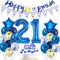 Blau 21. Geburtstag Dekoration Mann, Blau 21 Jahr Männer Geburtstagsdeko, Luftballon 21. Geburtstag Party Deko, Mann Geburtstagsdeko 21 Jahre, Blau 21 Ballon, Blau Deko 21 Jahr Geburtstagsdeko