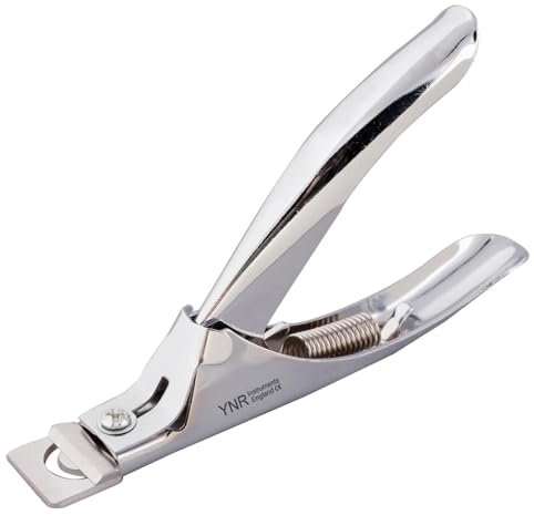 YNR 3 Way Acrylic Nail Clipper UV Gel False Fake Nail Tip Cutters Professional Salon Manciure & Pedicure Nail Art Tool (Silver)