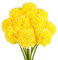Jim's Cabin Künstliche Blumen, künstliche Chrysanthemen, Hortensien, Brautstrauß für Küche, Heimdekoration, Gelb, 10 Stück