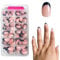 ZAHRVIA 120 Pièces Faux Ongles Court Kit, Acryliques Pleine Couverture, Capsule Français Ongles, French Ongles Artificiels, Ongles Bruns en Bâton pour Femmes et Filles (Black Deep Arc Short Round)