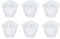 Acan Tradineur - Pack de 6 macetas de plástico para Pared, Tiesto, macetero Colgar, Recipiente para Plantas, Flores, balcón, Porche, hogar, Fabricada en España (Blanco - 26 x 29,5 x 19 cm)