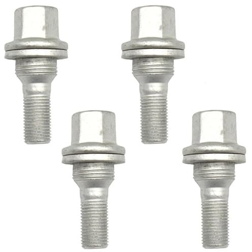 MObyat Radschrauben Kompatibel Mit Citroen Für C2 C3 C4 C6 OE: 540567 3549817 4 Stück Radmuttern Bolzen Flachsitz 17 Mm Sechskant-Radmuttern